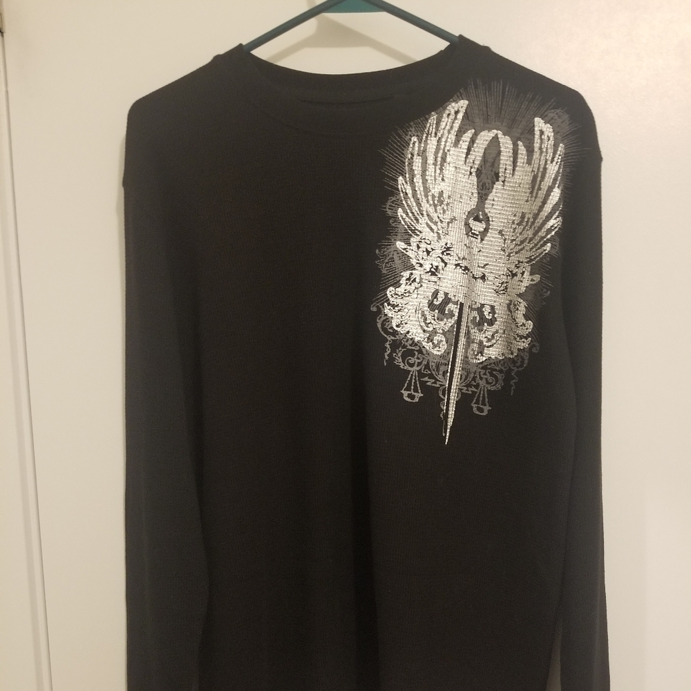 Silver Graphic Thermal Waffle